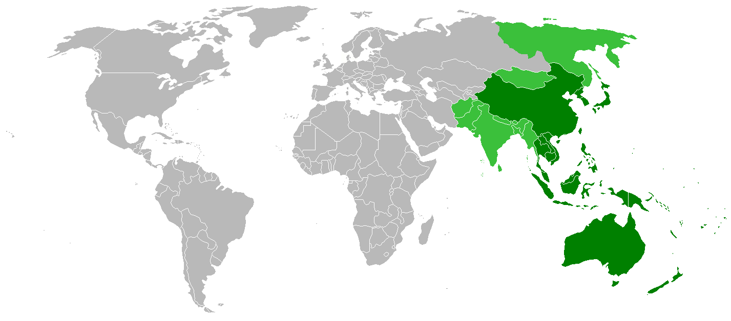Asia-Pacific region map showing tech hubs and Agile adoption centers - digital transformation and Agile framework implementation across Asian markets