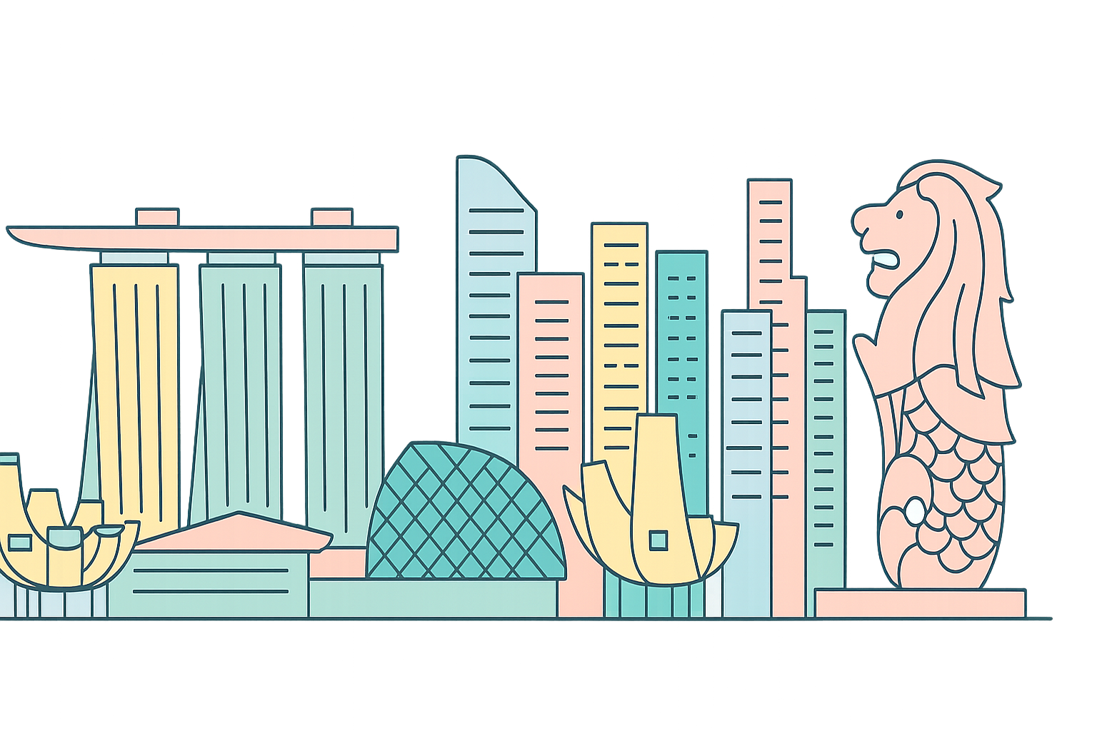 Singapore skyline featuring Marina Bay Sands and iconic landmarks - thriving hub for Agile and Scrum training with high adoption rates